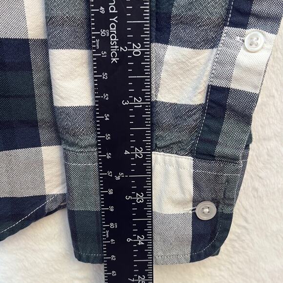 J. Crew Plaid Blue and Green Casual Button Down Shirt Large - Picture 6 of 8